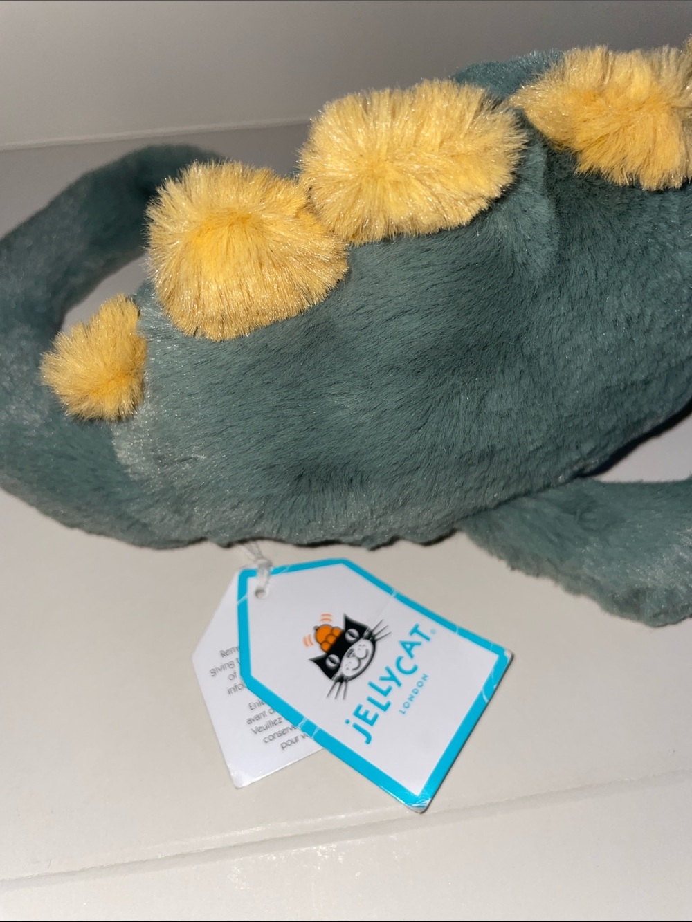 New with tags Jellycat Teal Little Douglas Dino Stegosaurus dinosaur Plush - Picture 5 of 6